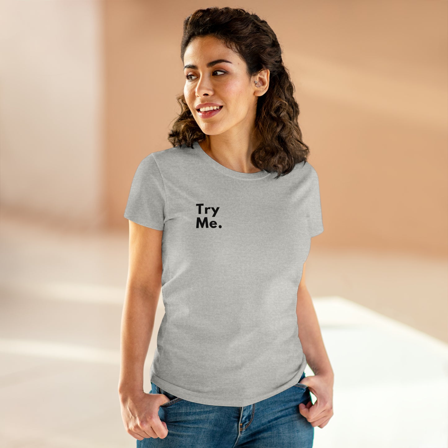Try Me Women's Midweight Cotton Tshirt