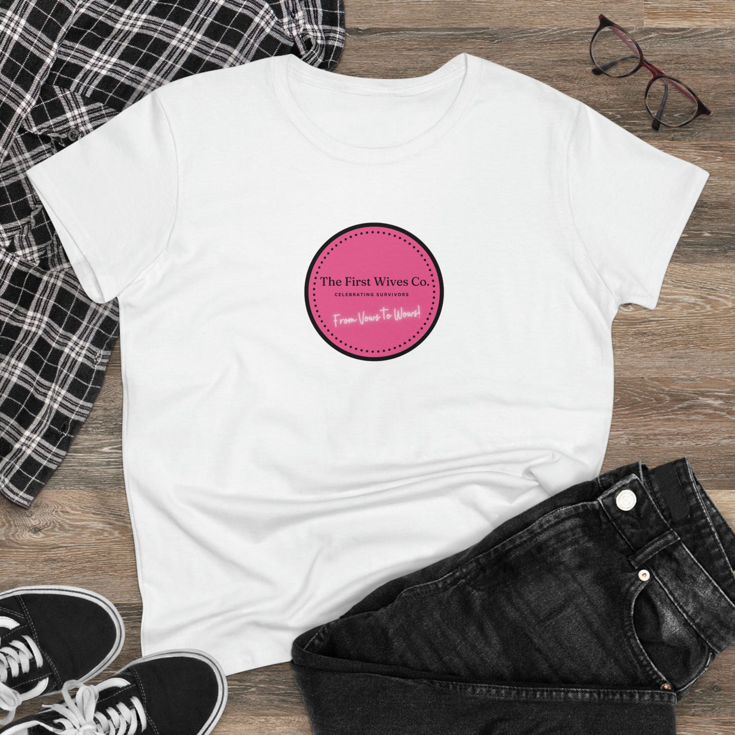 First Wives Logo Women's Midweight Cotton Tshirt