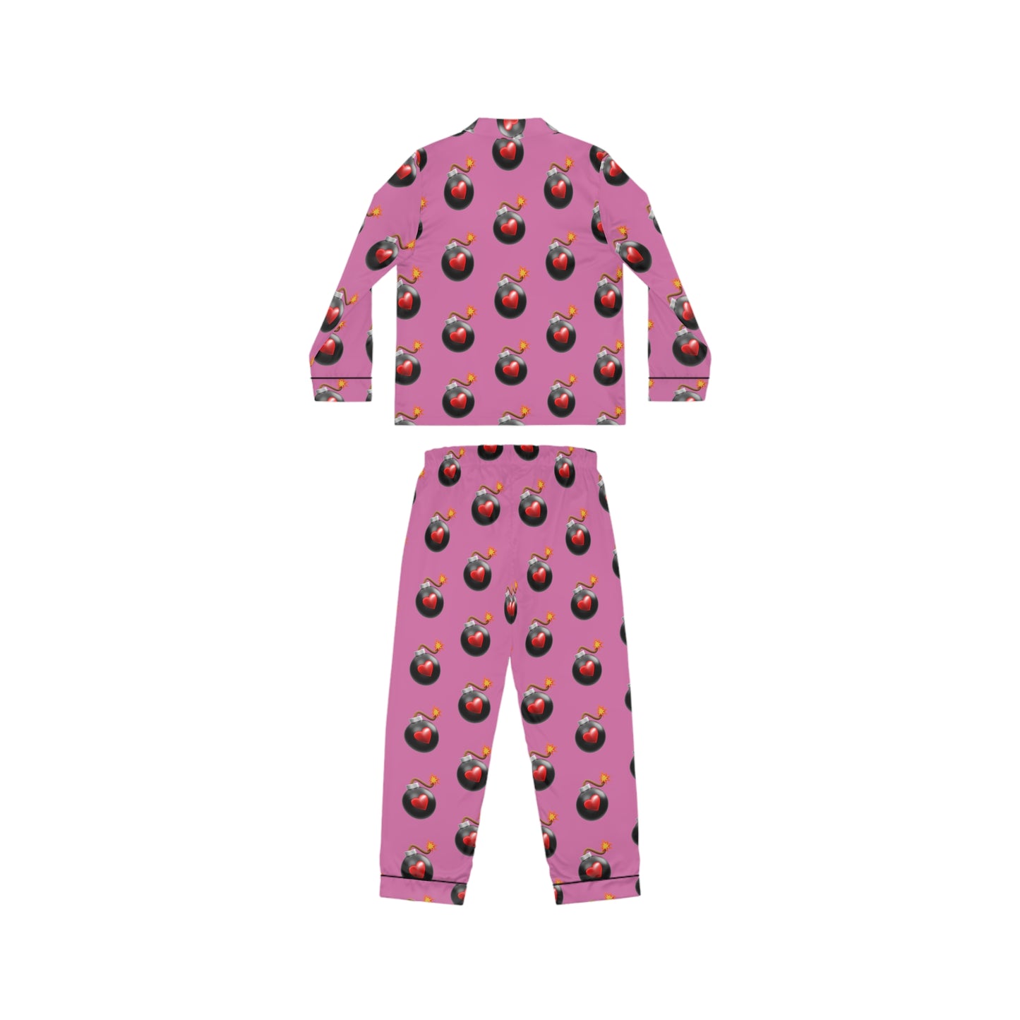 Love Bombed Women's Satin Pajamas