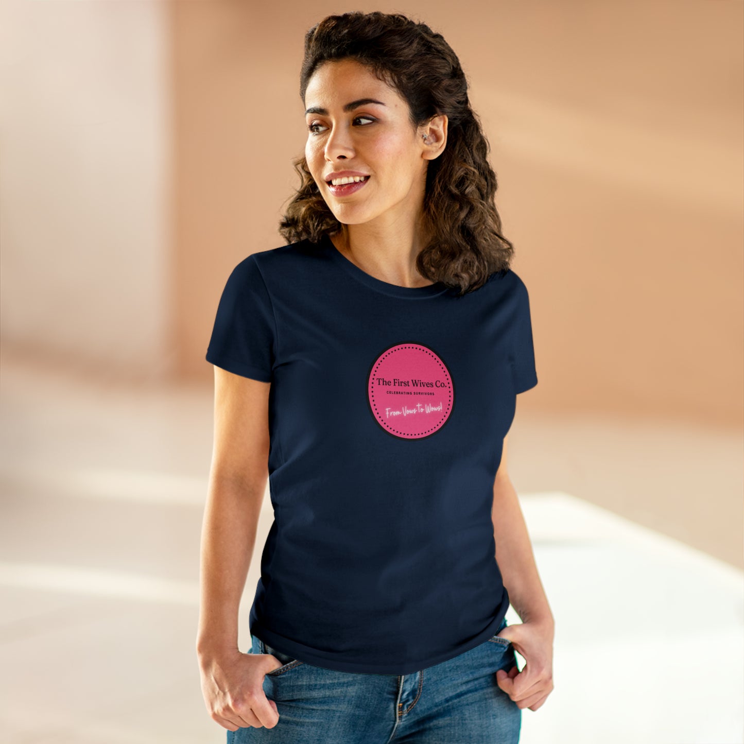 First Wives Logo Women's Midweight Cotton Tshirt
