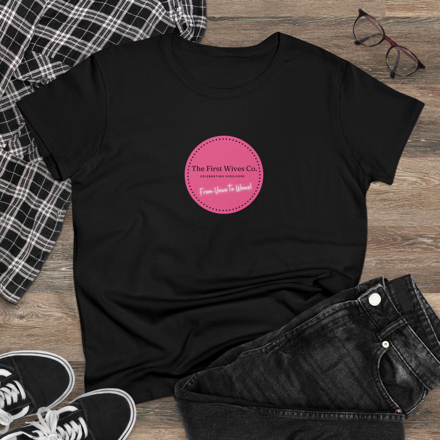 First Wives Logo Women's Midweight Cotton Tshirt