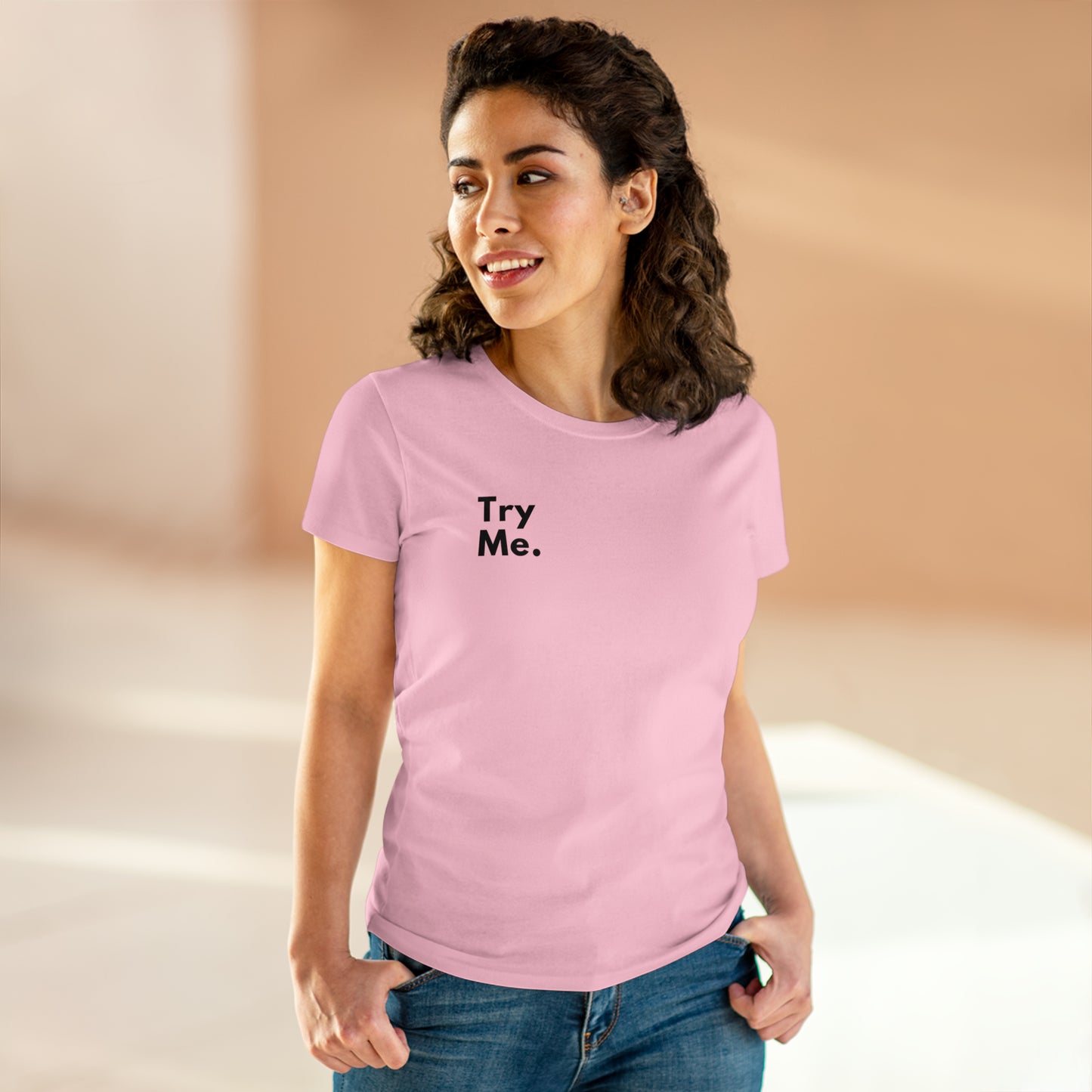 Try Me Women's Midweight Cotton Tshirt
