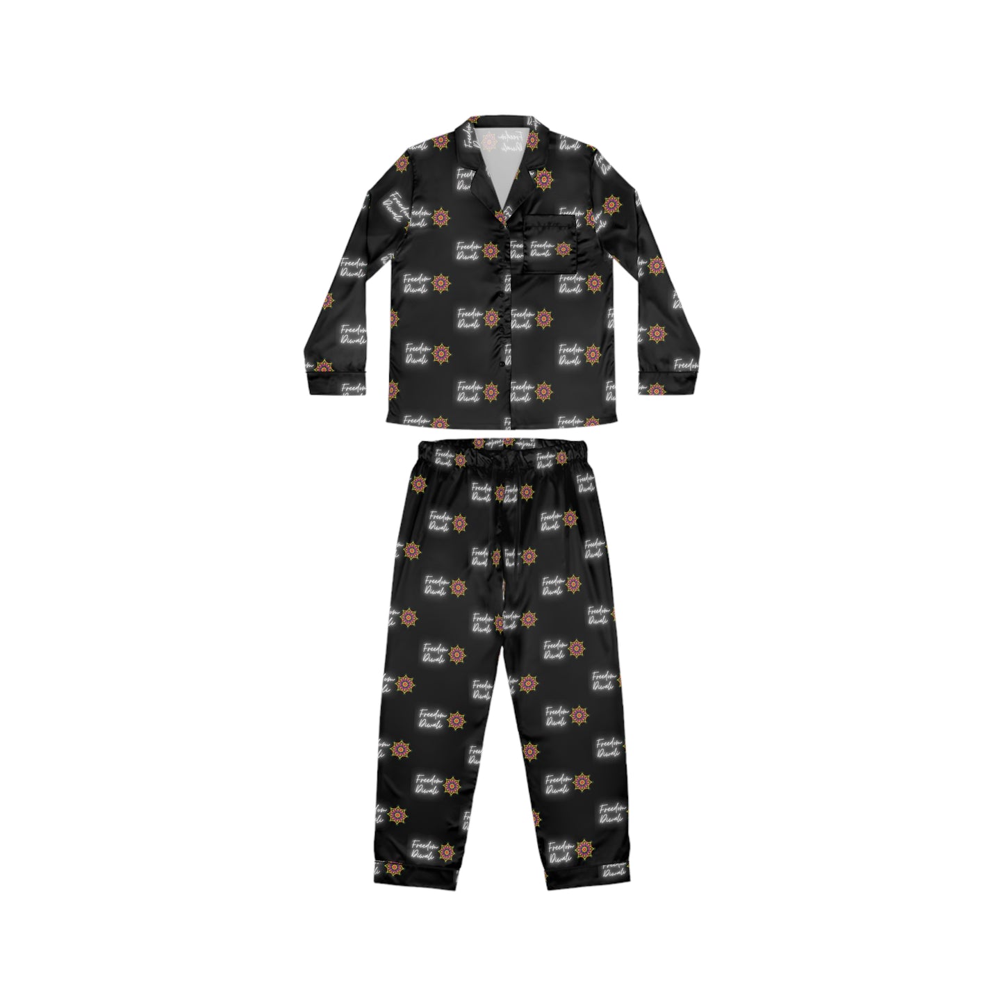 Diwali Freedom Women's Satin Pajamas