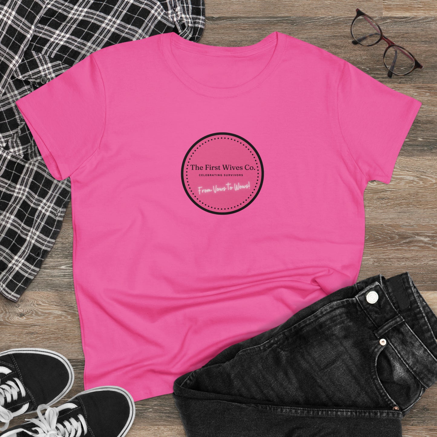 First Wives Logo Women's Midweight Cotton Tshirt
