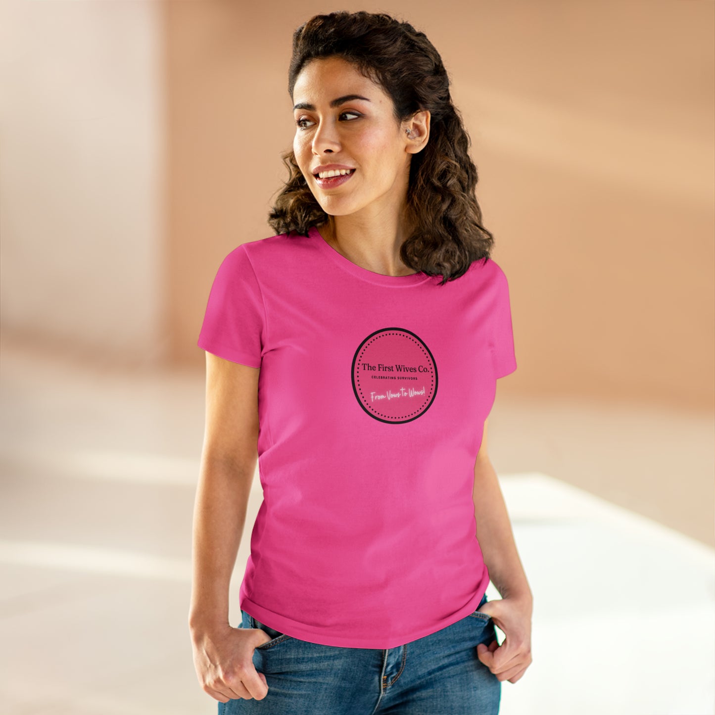 First Wives Logo Women's Midweight Cotton Tshirt