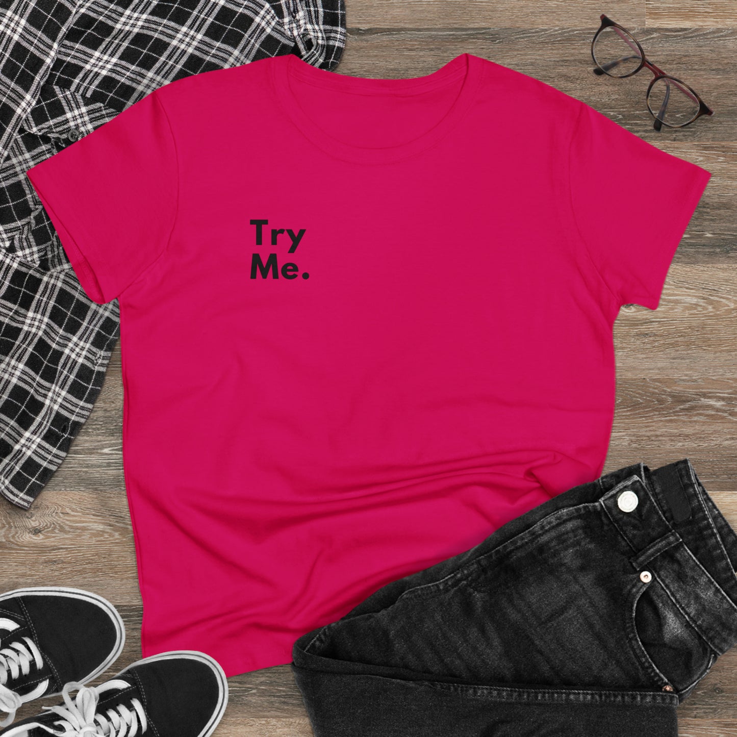 Try Me Women's Midweight Cotton Tshirt