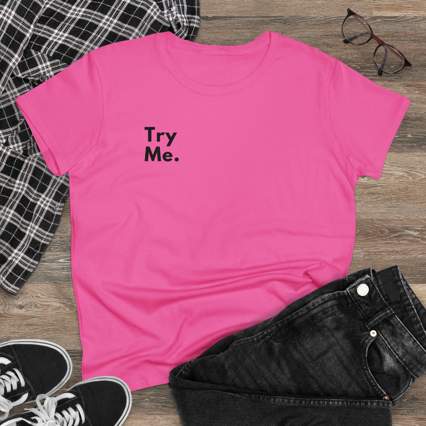 Try Me Women's Midweight Cotton Tshirt