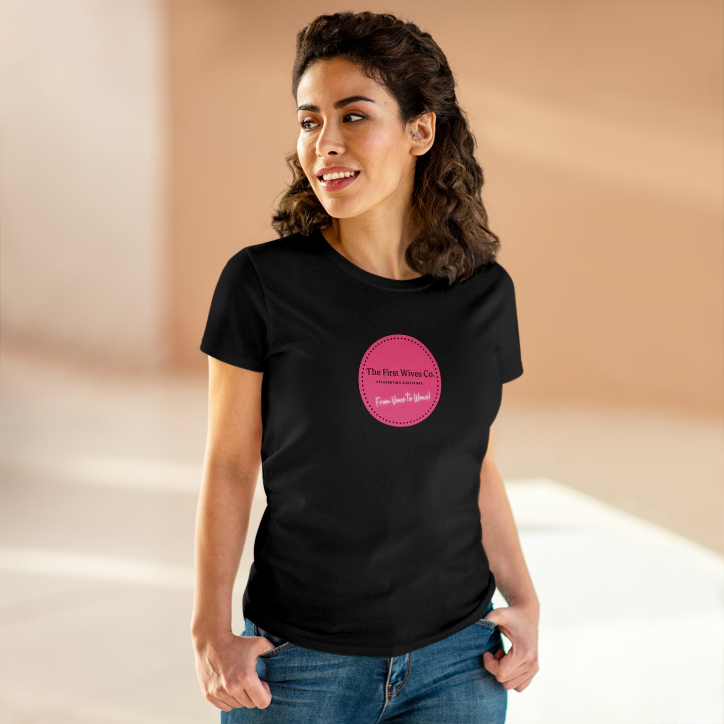 First Wives Logo Women's Midweight Cotton Tshirt