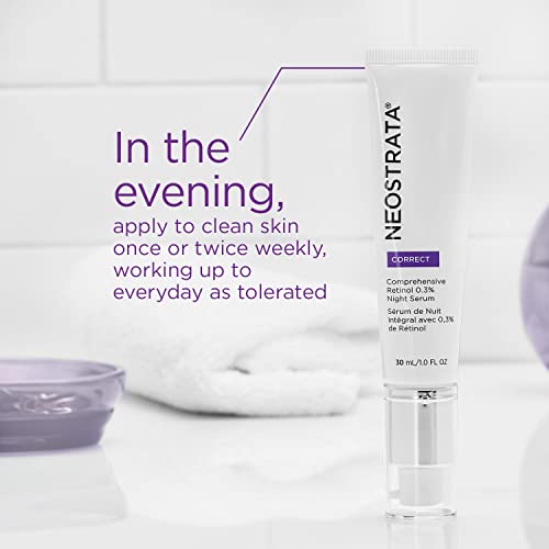 NEOSTRATA Comprehensive Retinol 0.3% Night Serum Potent Regenerative Treatment with Retinol, NeoGlucosamine and Hyaluronic Acid Fragrance-Free Oil-free, 1 fl. oz.