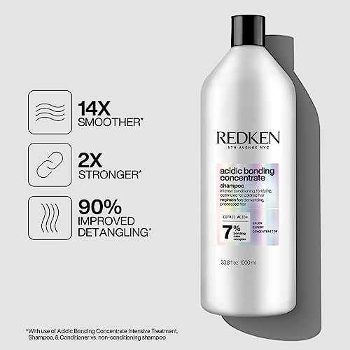 Redken Bonding Shampoo & Conditioner Set for Damaged Hair Repair | Acidic Bonding Concentrate | Sulfate-Free | Repairs Bleached or Color-Treated Hair | For All Hair Types | 10.1 Fl Oz