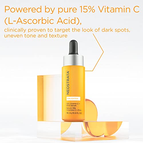 NEOSTRATA 15% Vitamin C Face Serum, PHA + Green Tea Brightening Serum, 0.5 fl. oz.