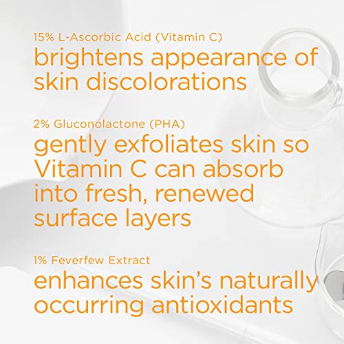 NEOSTRATA 15% Vitamin C Face Serum, PHA + Green Tea Brightening Serum, 0.5 fl. oz.