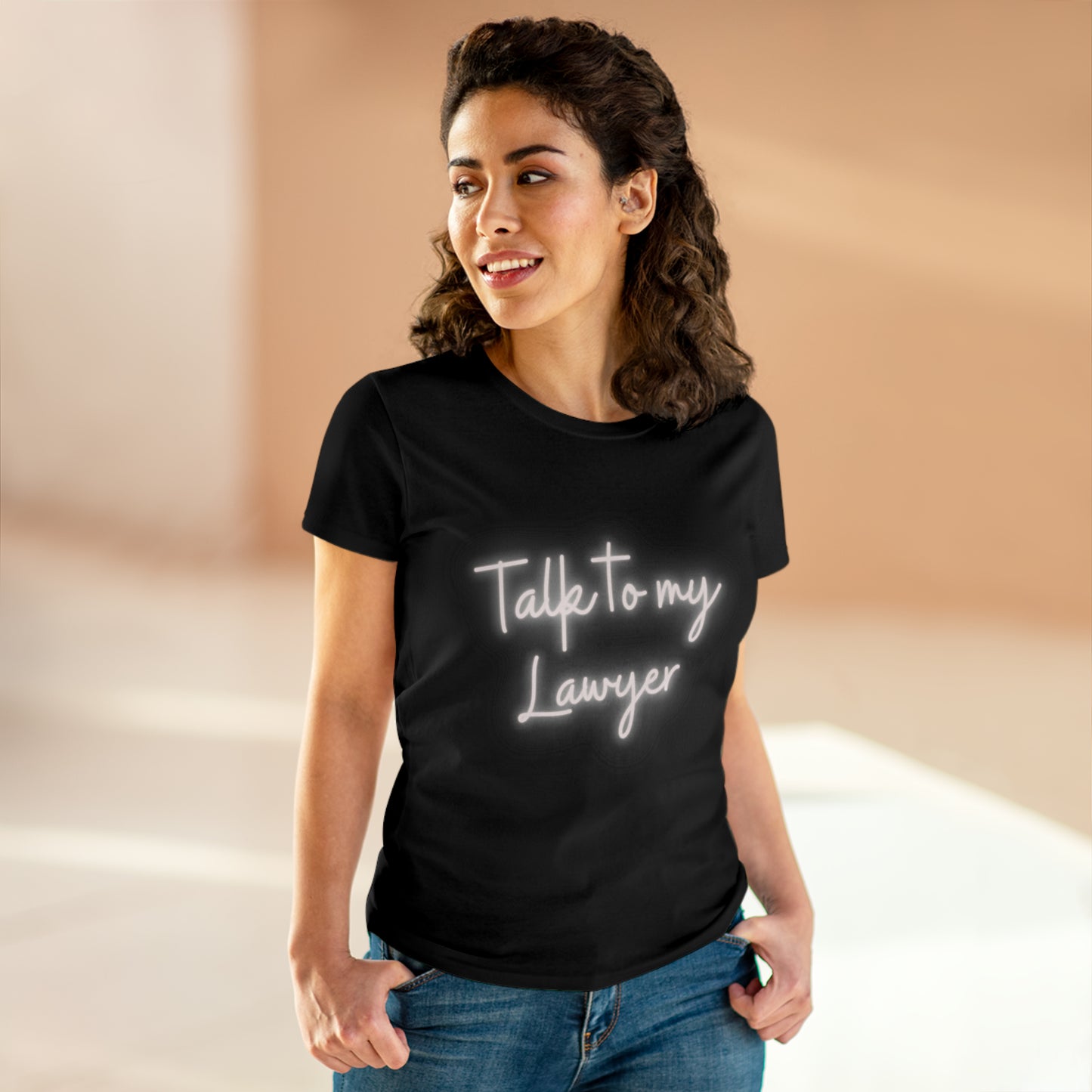 Talk To My Lawyer! Women's Midweight Cotton Tshirt