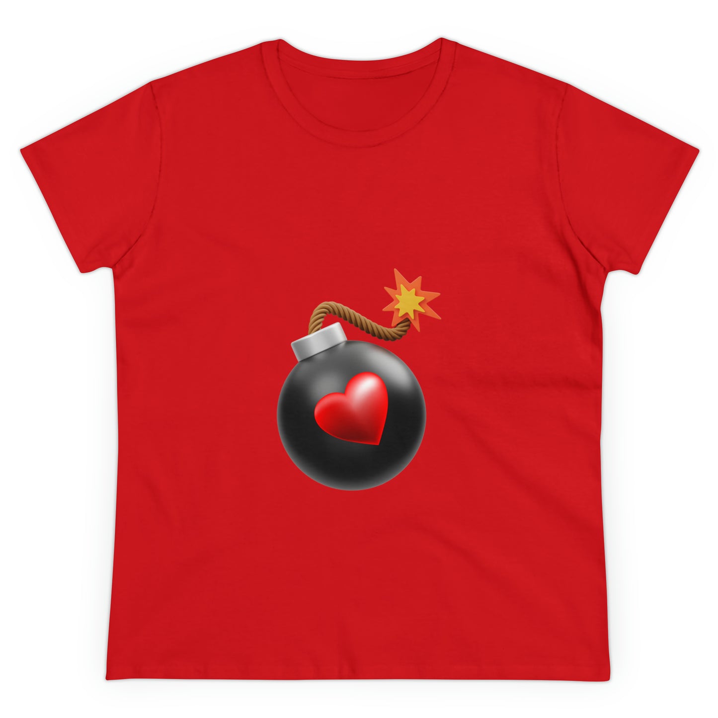 Love Bomb Women's Midweight Cotton Tshirt