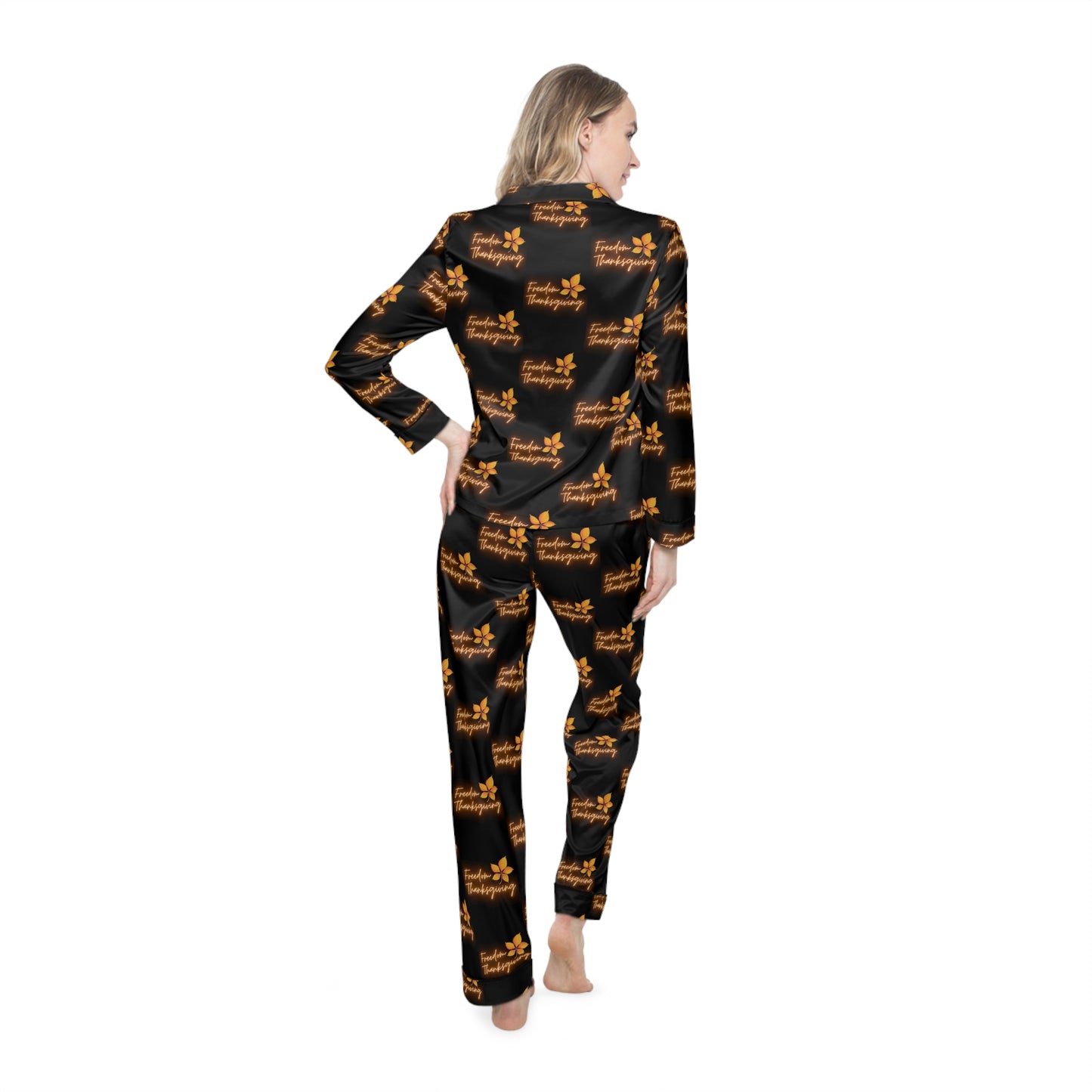 Thanksgiving Freedom Women's Satin Pajamas