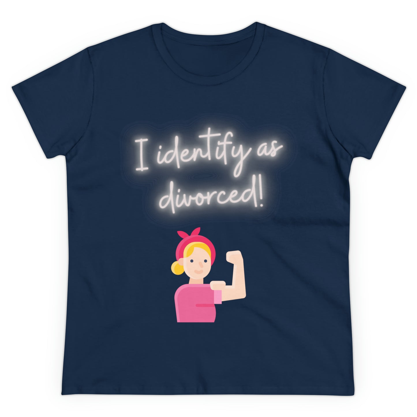 I Identify As Divorced Women's Midweight Cotton Tshirt