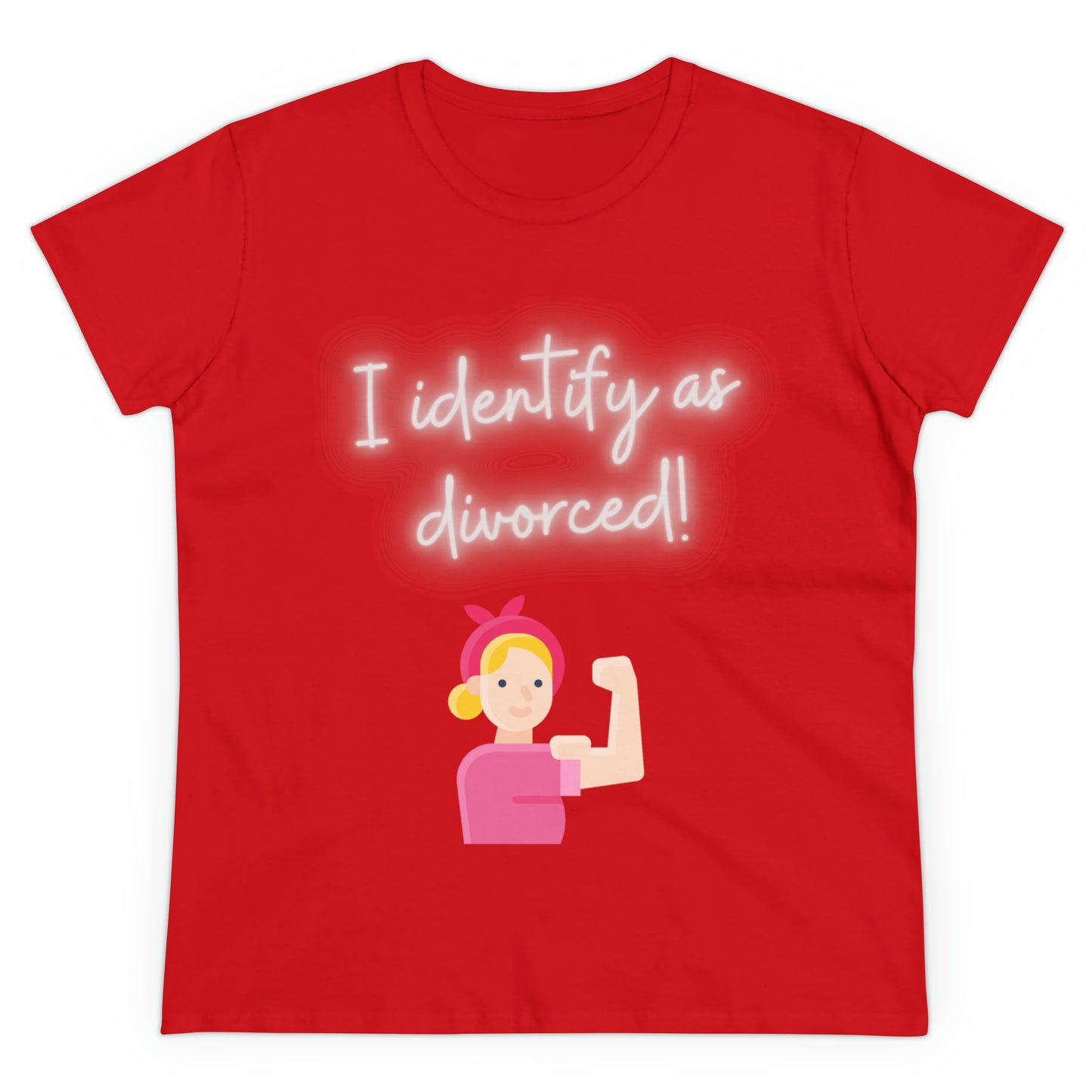 I Identify As Divorced Women's Midweight Cotton Tshirt