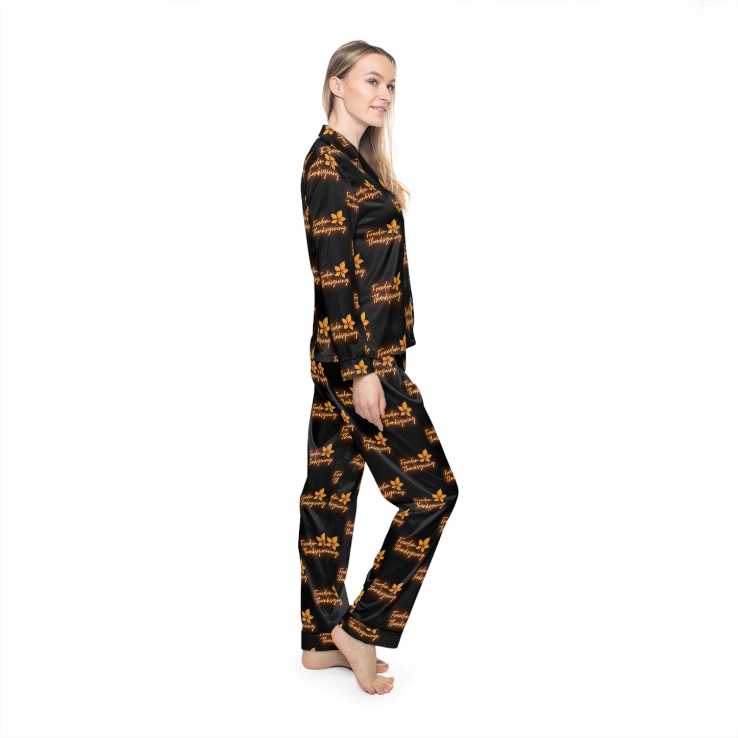 Thanksgiving Freedom Women's Satin Pajamas