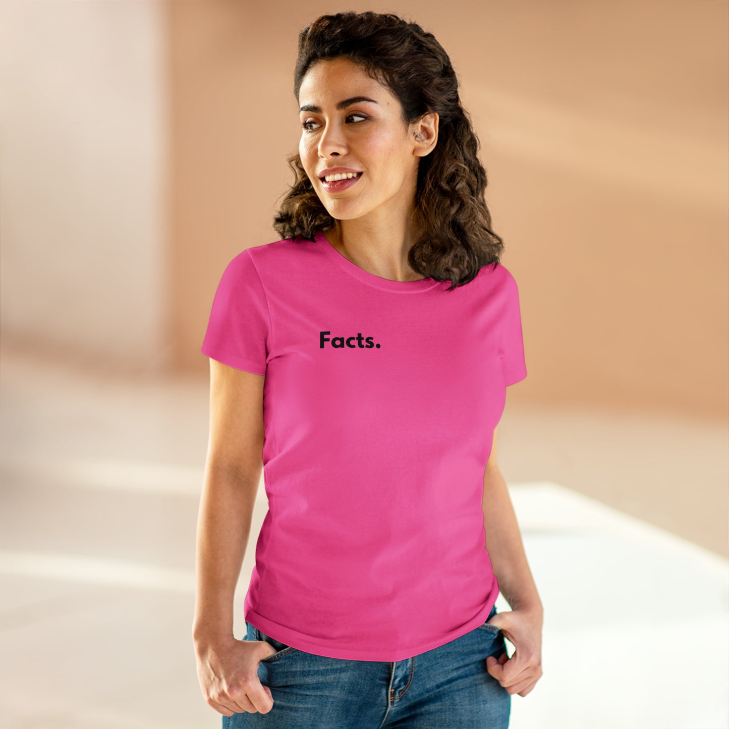 Facts Women's Midweight Cotton Tshirt