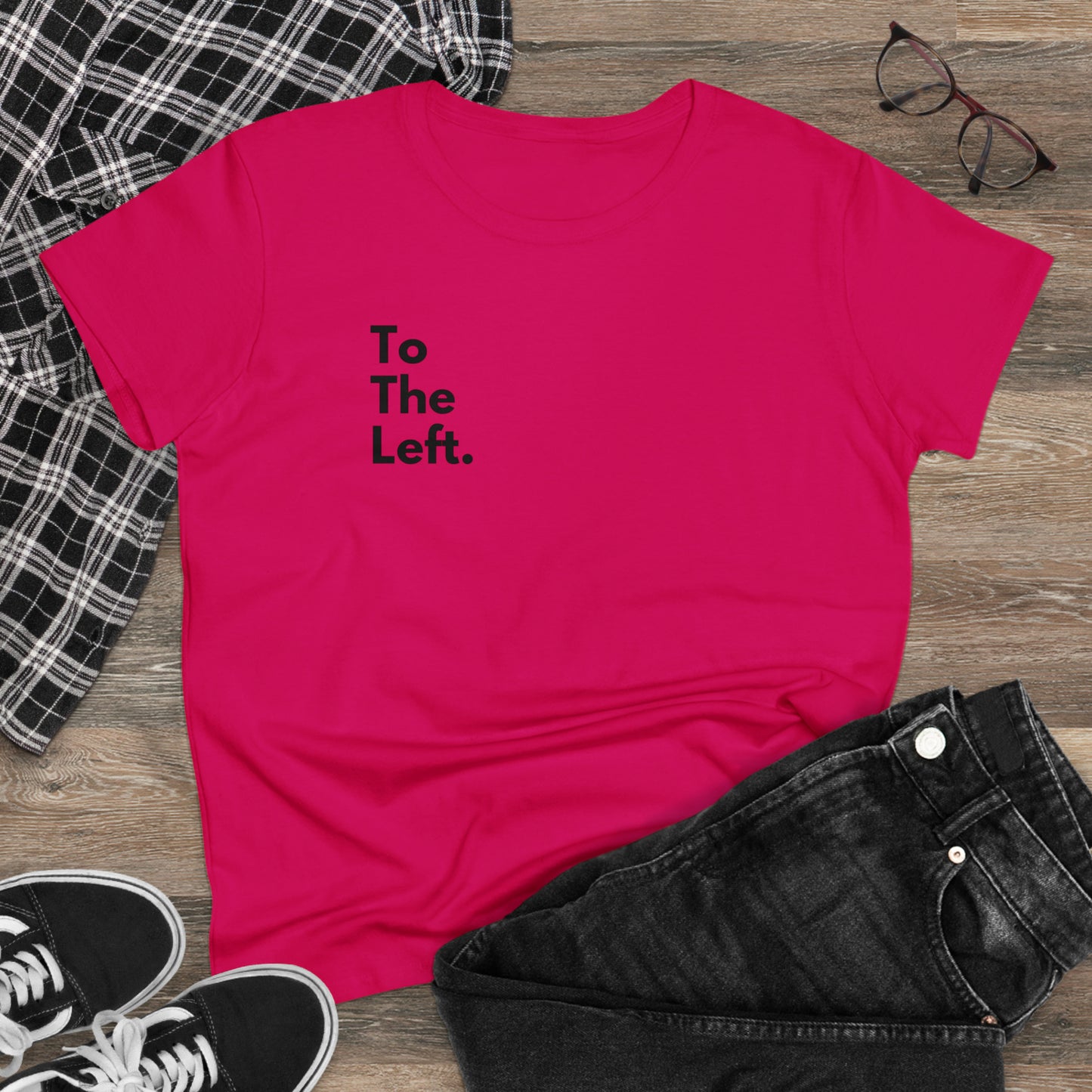 To The Left Women's Midweight Cotton Tshirt