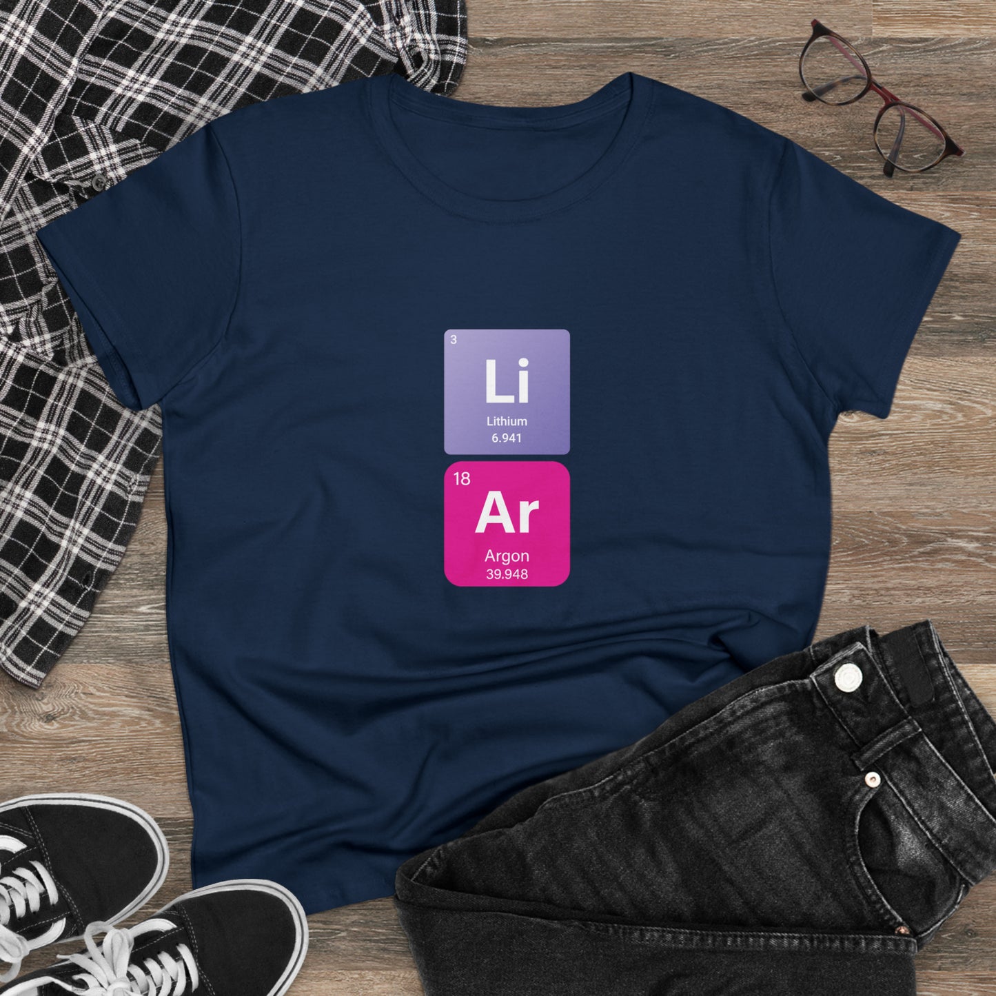 True Liar Bold Chemistry Women's Midweight Cotton Tshirt