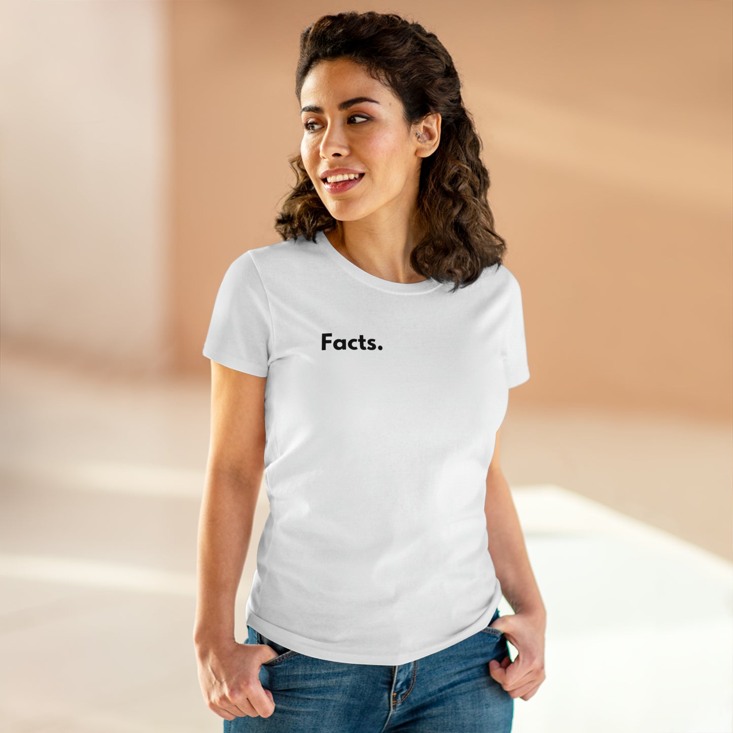 Facts Women's Midweight Cotton Tshirt