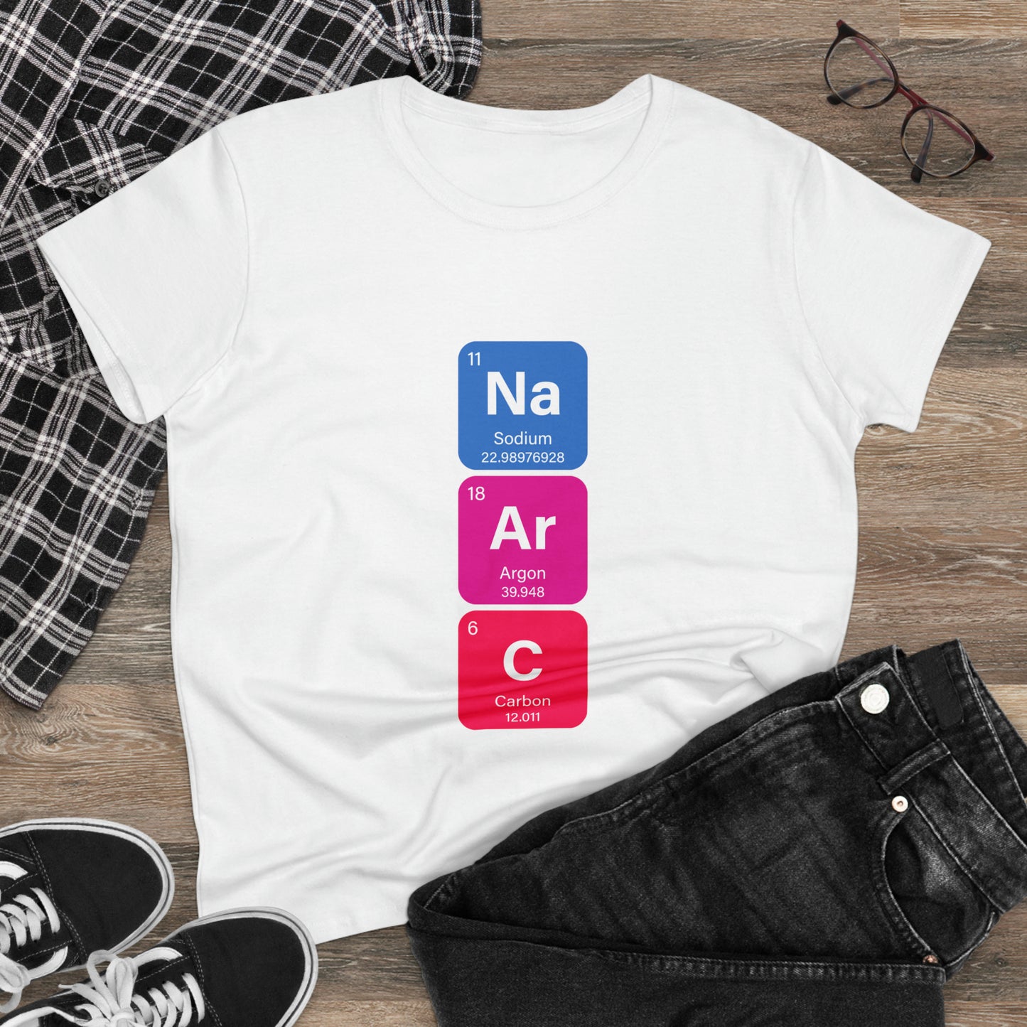 Narcissist Bold Chemistry Women's Midweight Cotton Tshirt