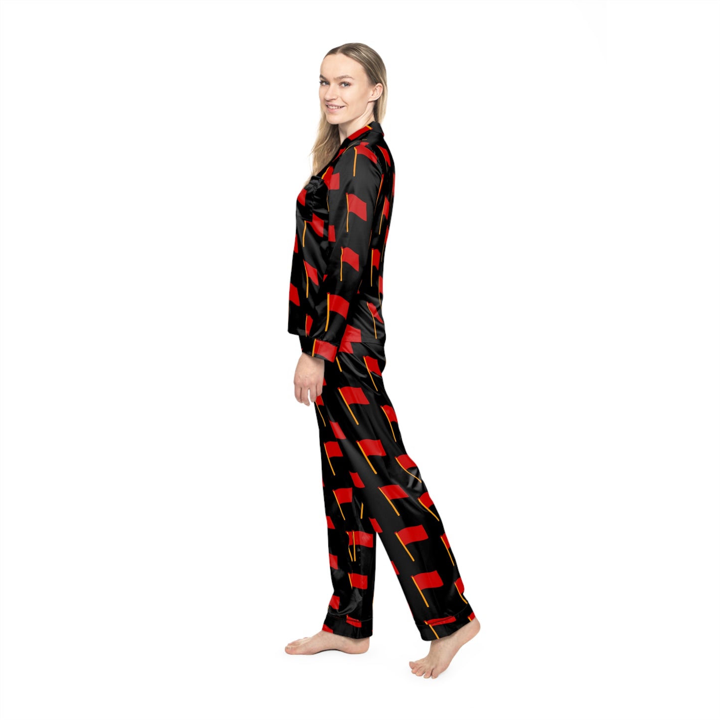 Red Flag Women's Satin Pajamas