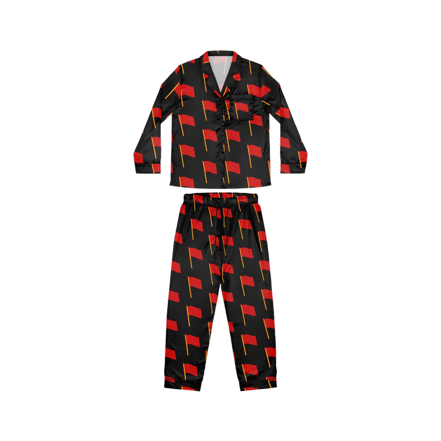 Red Flag Women's Satin Pajamas