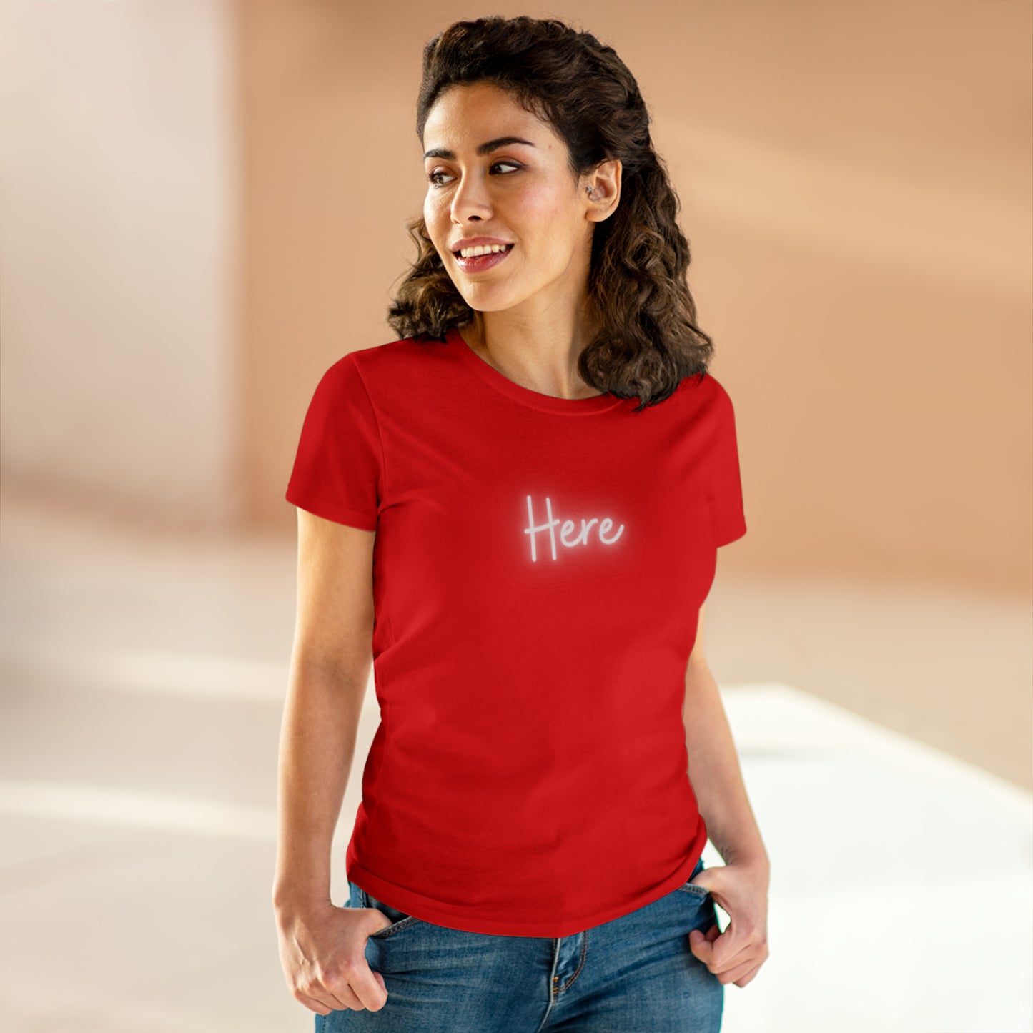 Here Women's Midweight Cotton Tshirt