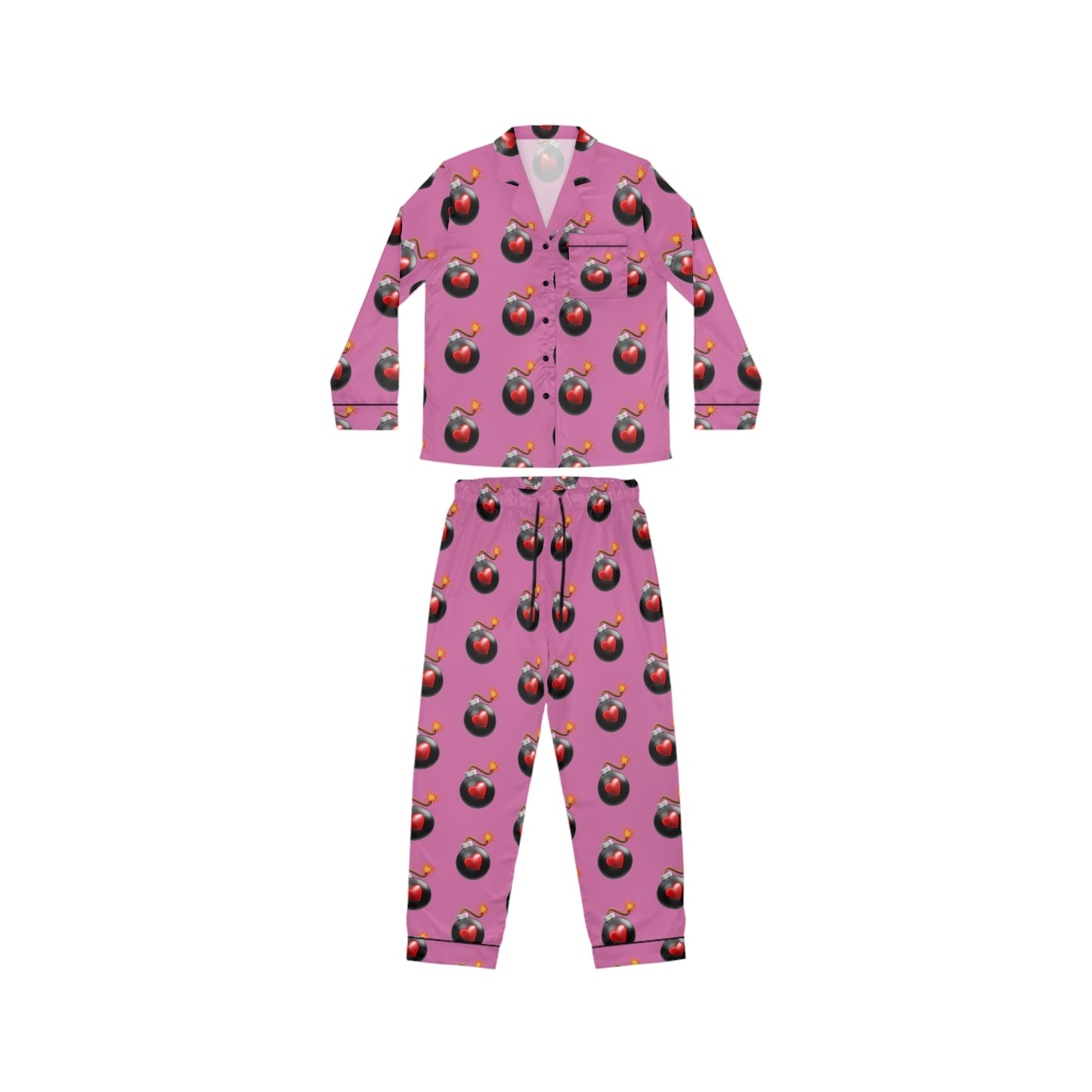 Love Bombed Women's Satin Pajamas