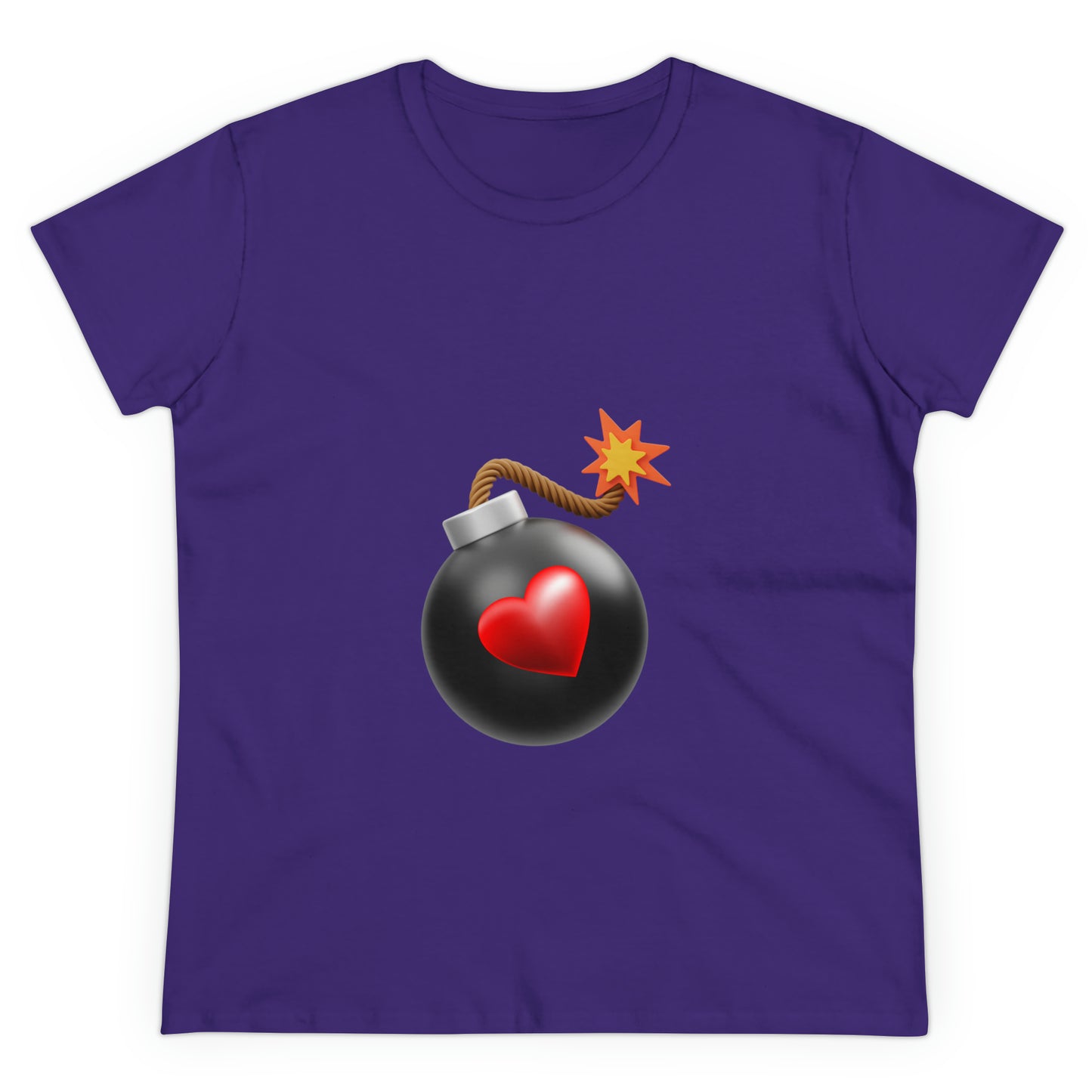 Love Bomb Women's Midweight Cotton Tshirt