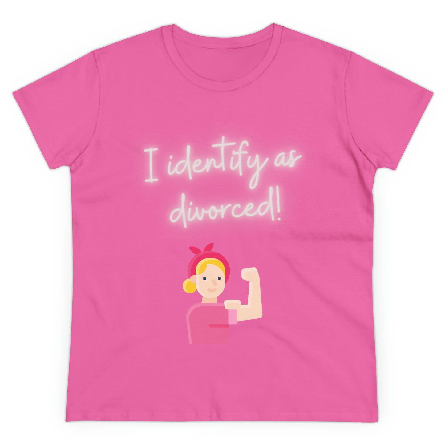 I Identify As Divorced Women's Midweight Cotton Tshirt