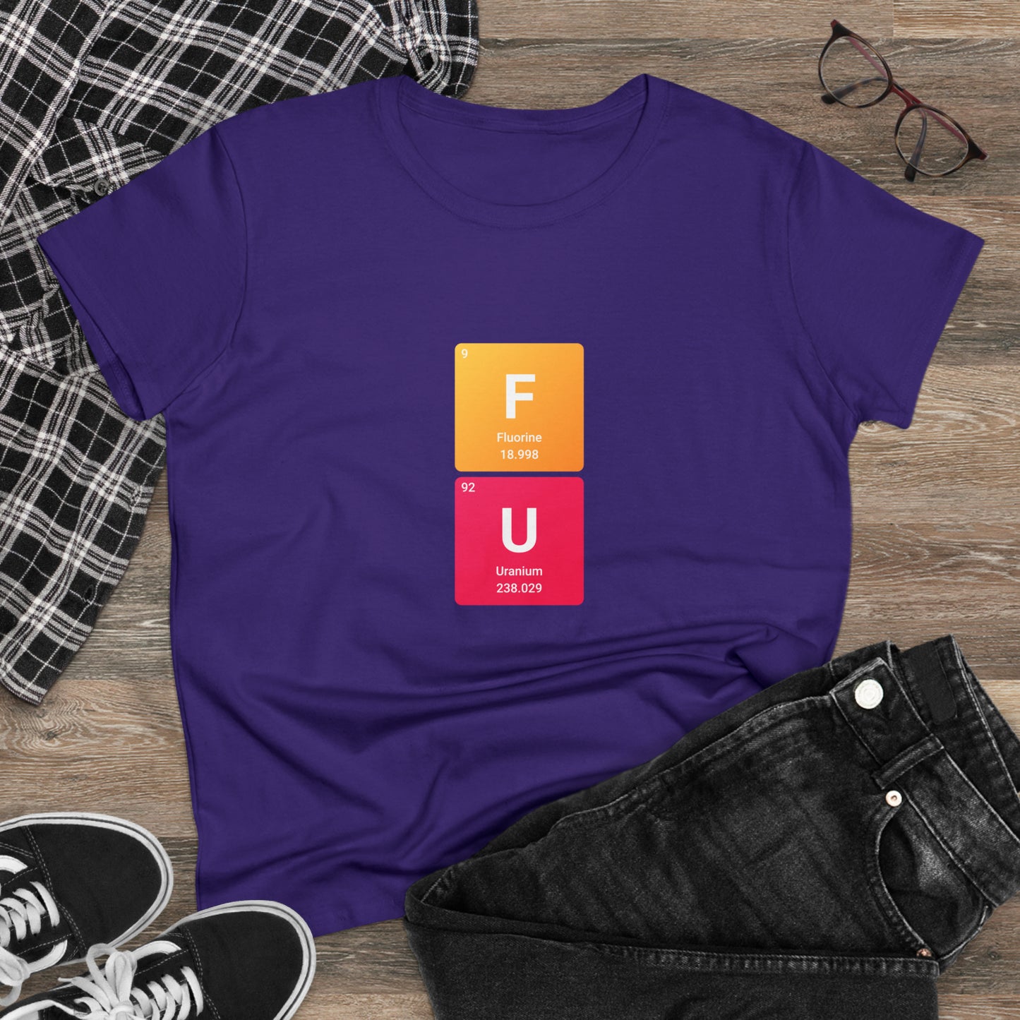 FU Bold Chemistry Women's Midweight Cotton Tshirt