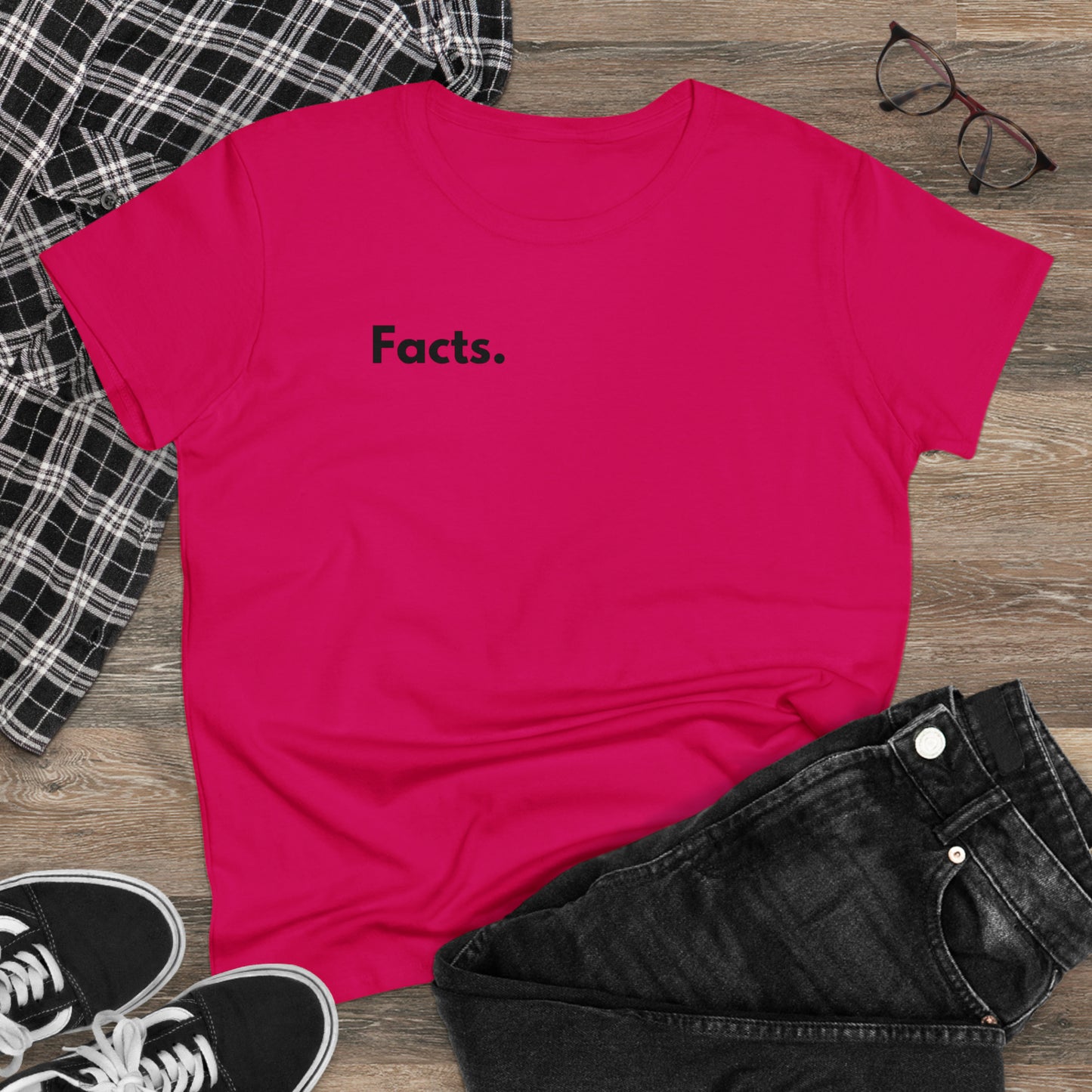 Facts Women's Midweight Cotton Tshirt