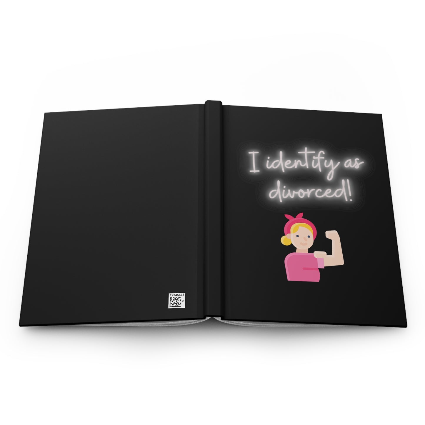 I Identify as Divorced Hardcover Journal Matte, Ruled