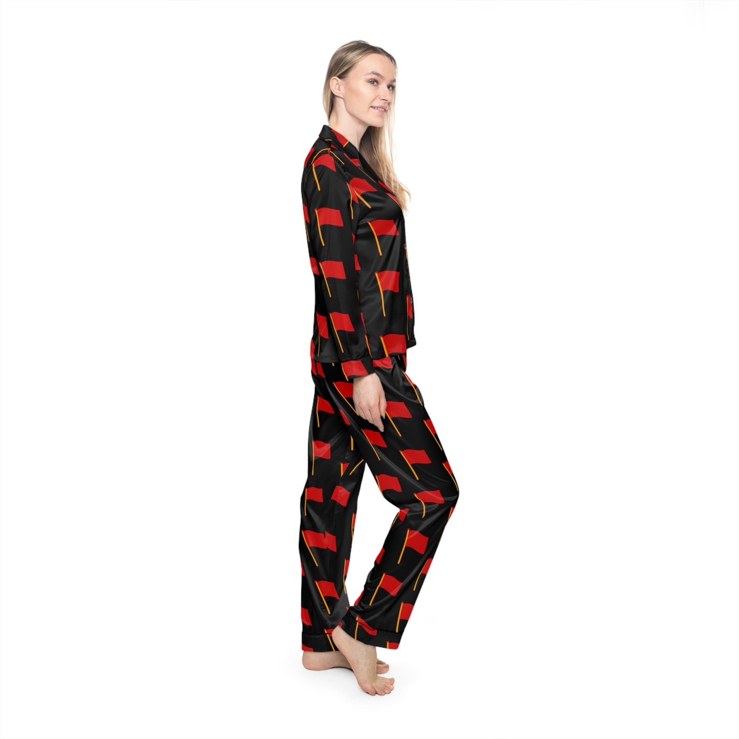 Red Flag Women's Satin Pajamas