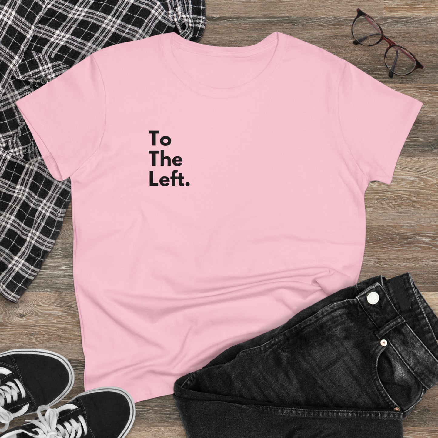 To The Left Women's Midweight Cotton Tshirt