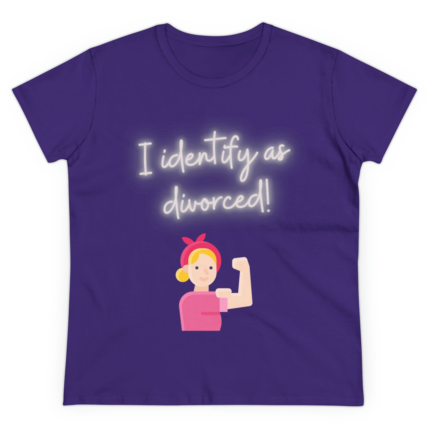 I Identify As Divorced Women's Midweight Cotton Tshirt