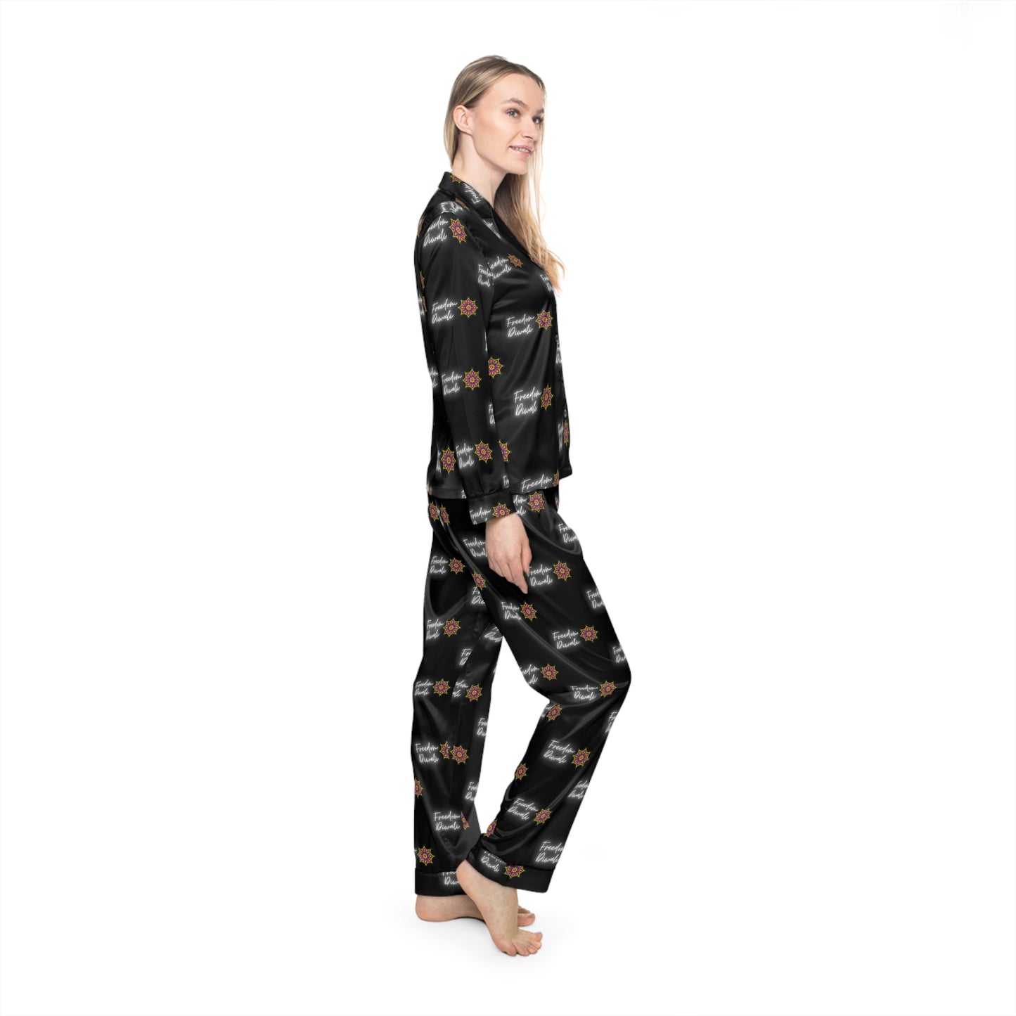 Diwali Freedom Women's Satin Pajamas