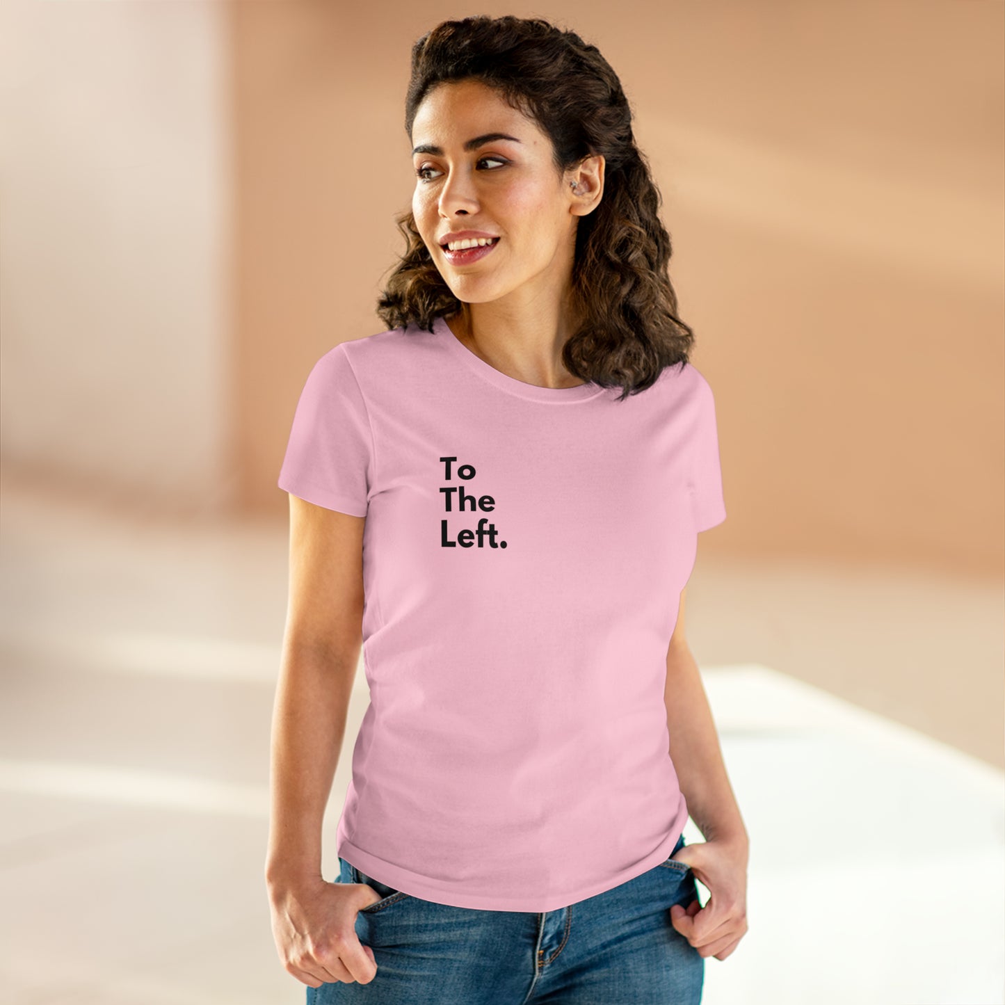 To The Left Women's Midweight Cotton Tshirt