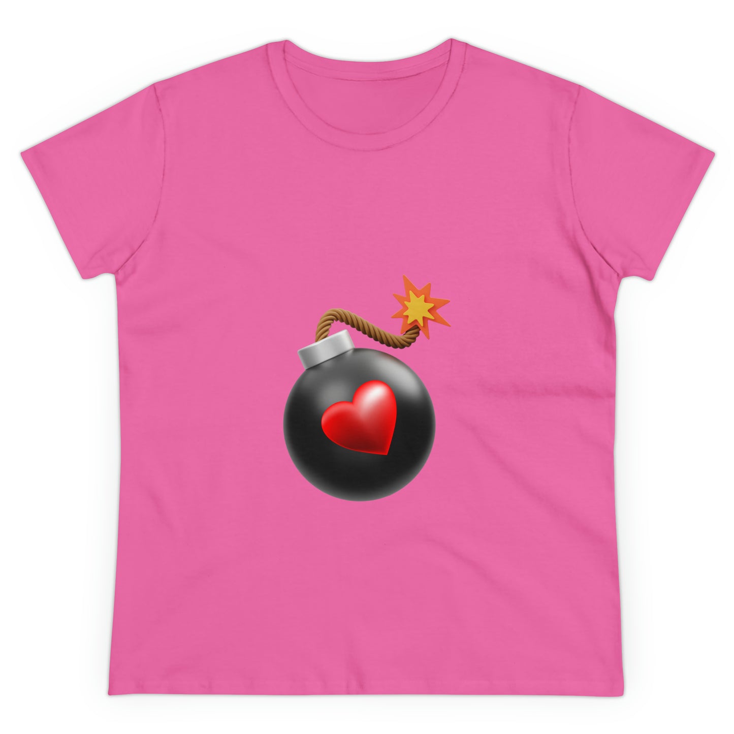 Love Bomb Women's Midweight Cotton Tshirt