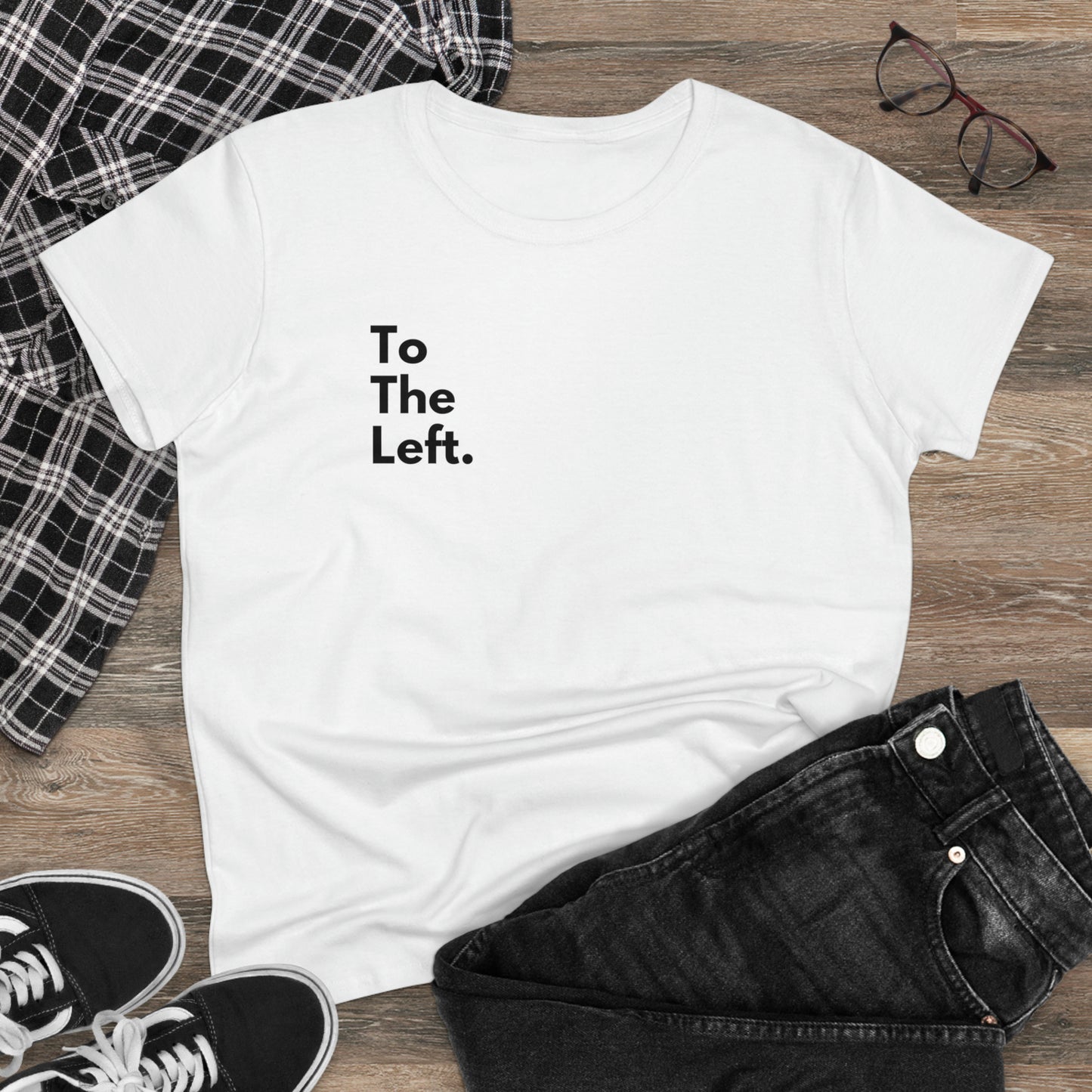 To The Left Women's Midweight Cotton Tshirt