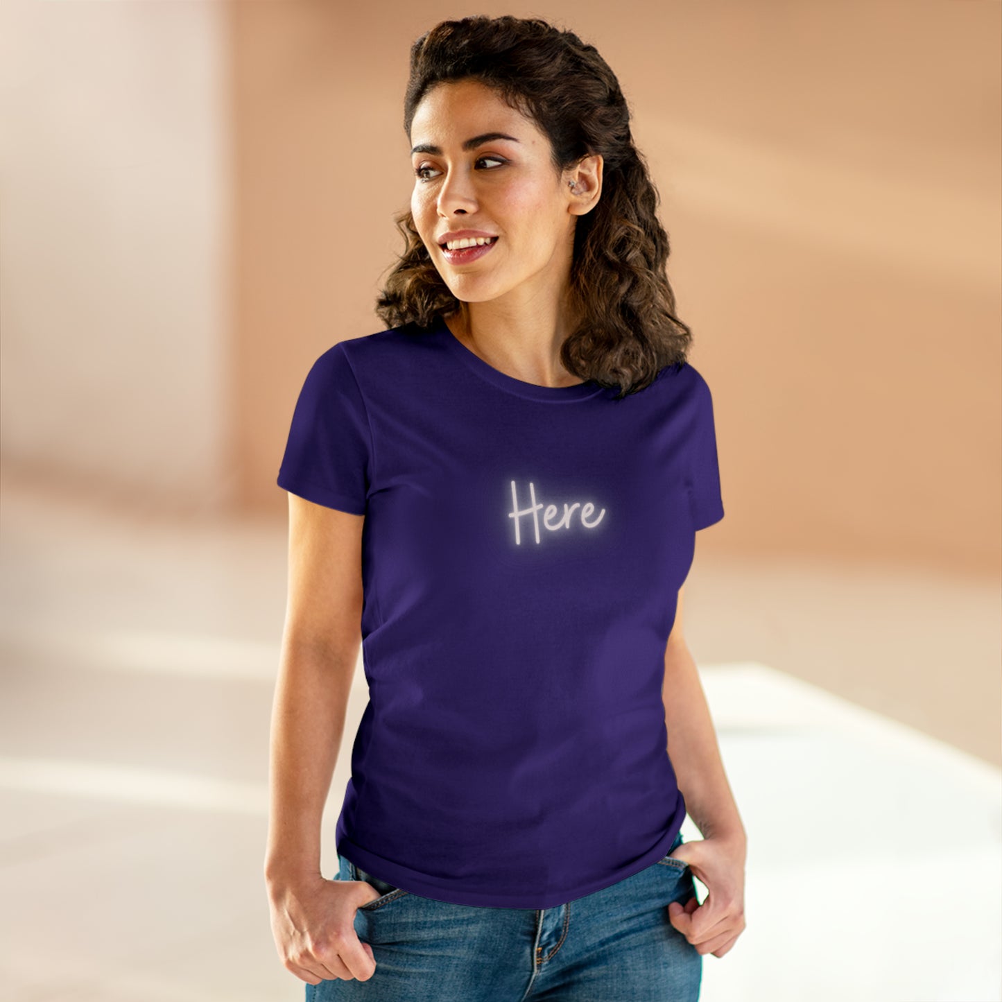 Here Women's Midweight Cotton Tshirt