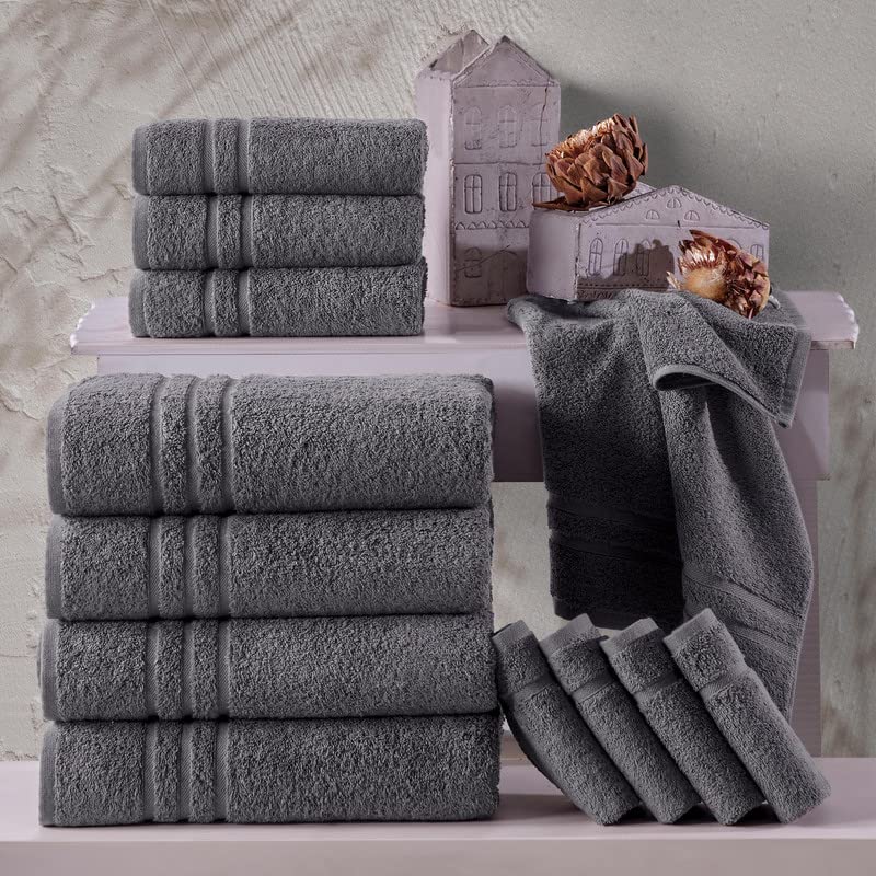 Washcloth Hammam Linen Set Premium Original Turkish Cotton, Four Pack