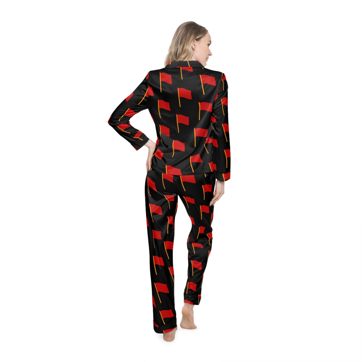 Red Flag Women's Satin Pajamas