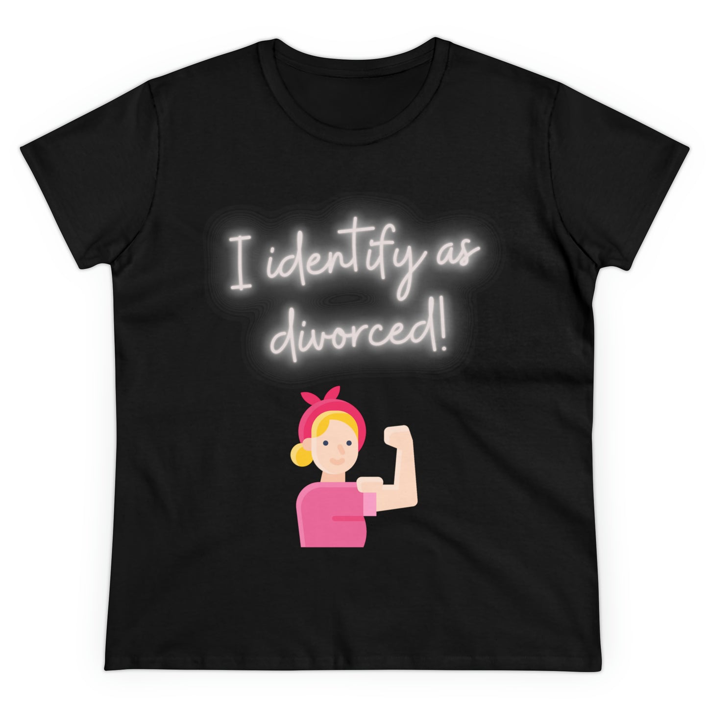 I Identify As Divorced Women's Midweight Cotton Tshirt