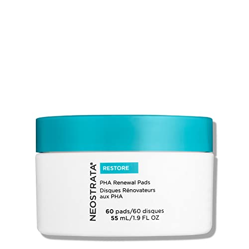 NEOSTRATA PHA Renewal Face Pads, with Gluconolactone, Green Tea and Cucumber Extracts for Gentle Exfoliation, 60 pads