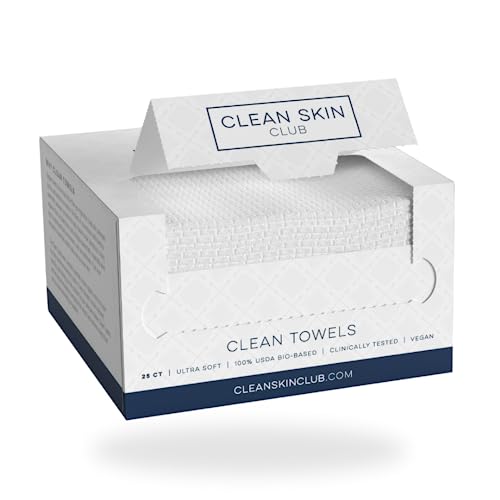 Washcloths Disposable Clean Skin Club Clean Towels, 100% USDA Dermatologist Approved