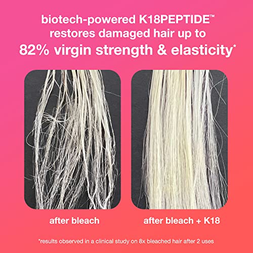 The K18 Leave-In Molecular Repair Hair Mask Treatment to Repair Damaged Hair - 4 Minutes to Reverse Damage from Bleach, Color, Chemical Services, 50 ml